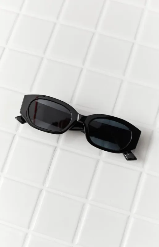 Juno Squoval Sunglasses Black sold by Beginning Boutique