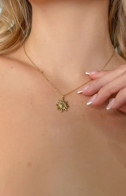 Sun Gold Necklace sold by Beginning Boutique