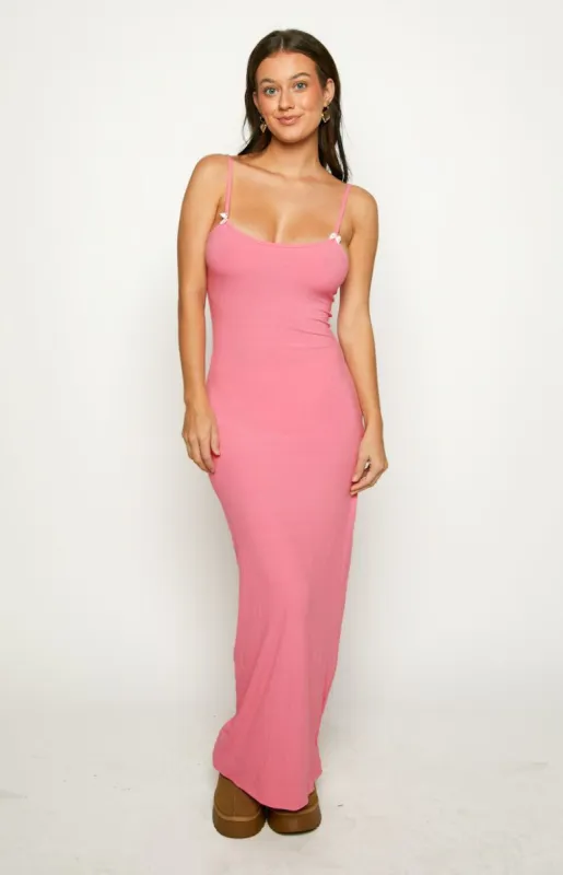 Harmony Pink Bow Maxi Dress sold by Beginning Boutique