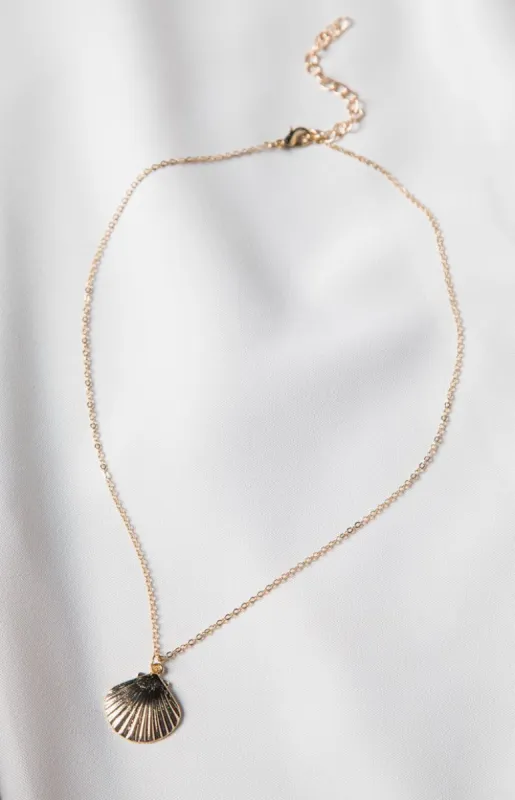Hayden Gold Seashell Pendant Necklace sold by Beginning Boutique