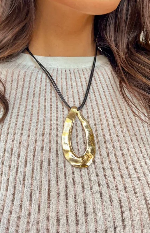 Jasmyn Gold Pendant Necklace sold by Beginning Boutique