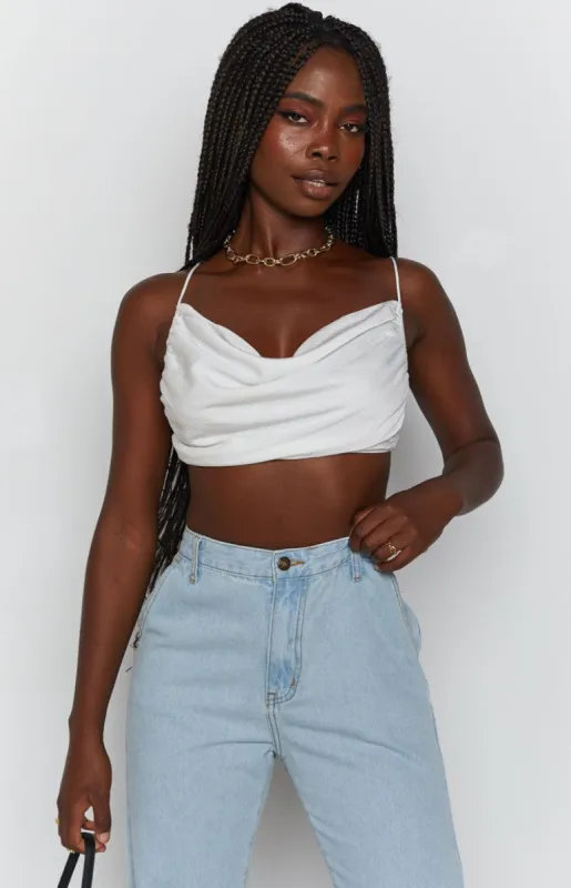 Lioness Born To Be Wild Crop Top White sold by Beginning Boutique