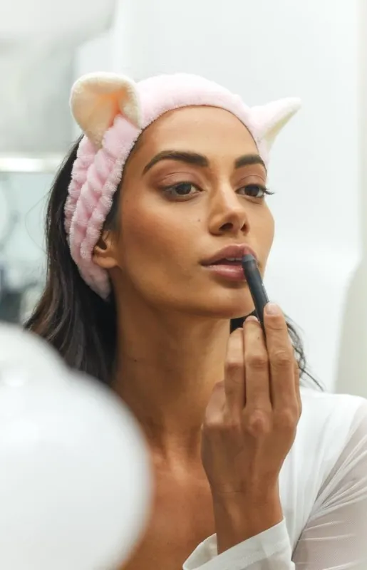 Clarice Pink Bath Headband sold by Beginning Boutique