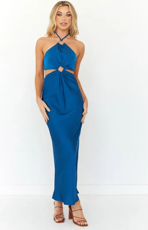 Paras Navy Maxi Dress sold by Beginning Boutique