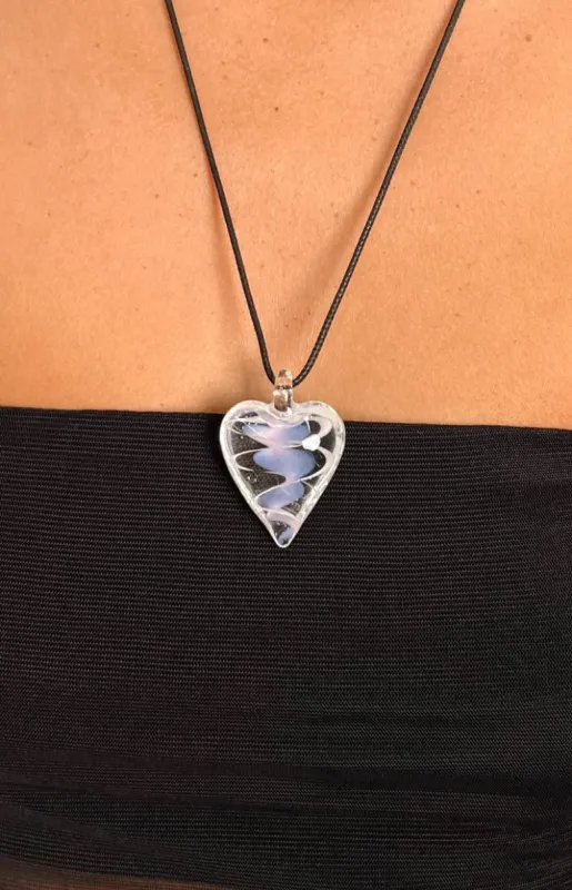 Hendrix Pink Heart Pendant Necklace sold by Beginning Boutique