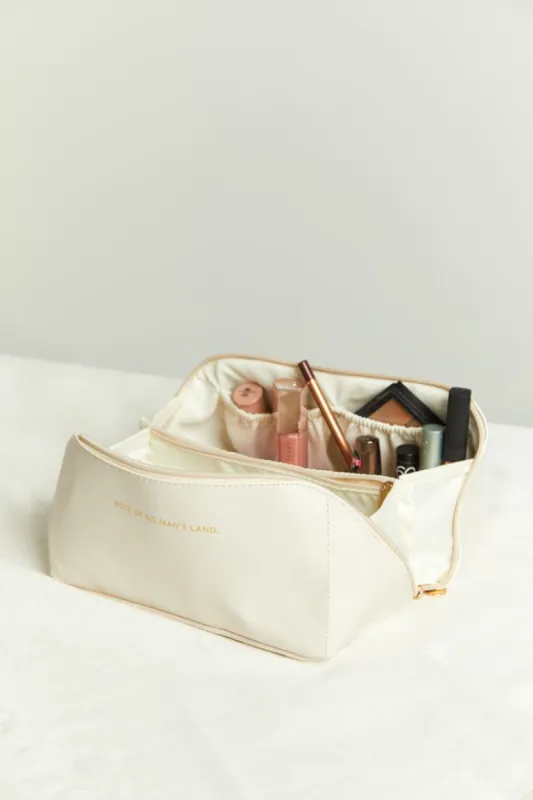 Jovie Cream Travel Cosmetic Bag sold by Beginning Boutique