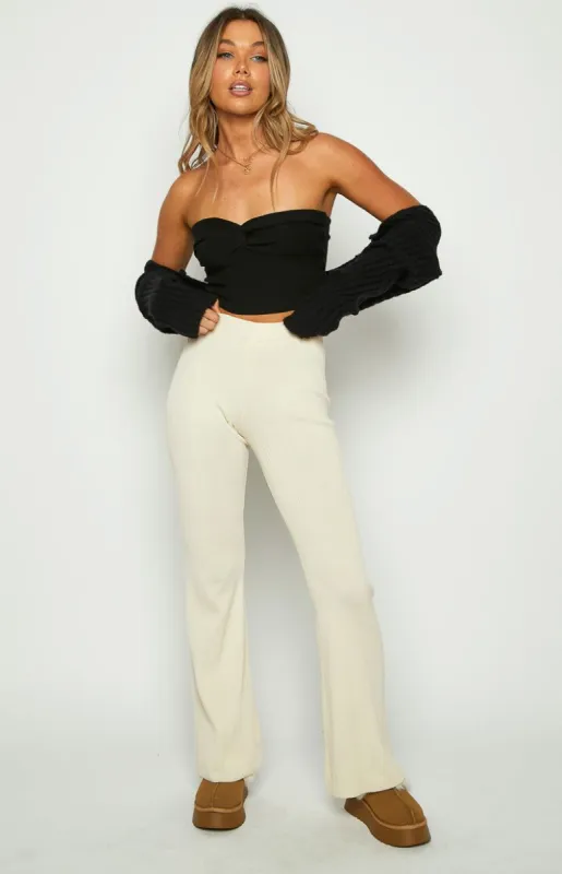 Edison Cream Knit Pants sold by Beginning Boutique
