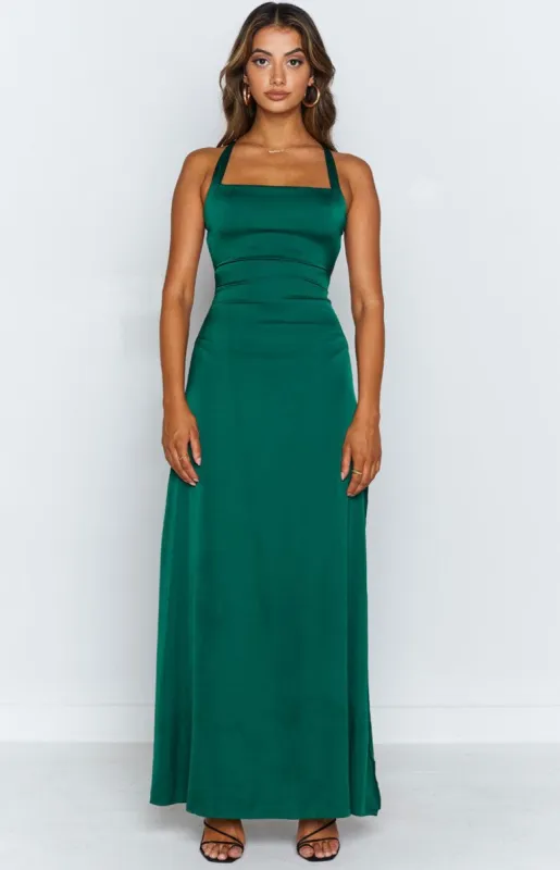 Catherine Maxi Formal Dress Emerald sold by Beginning Boutique