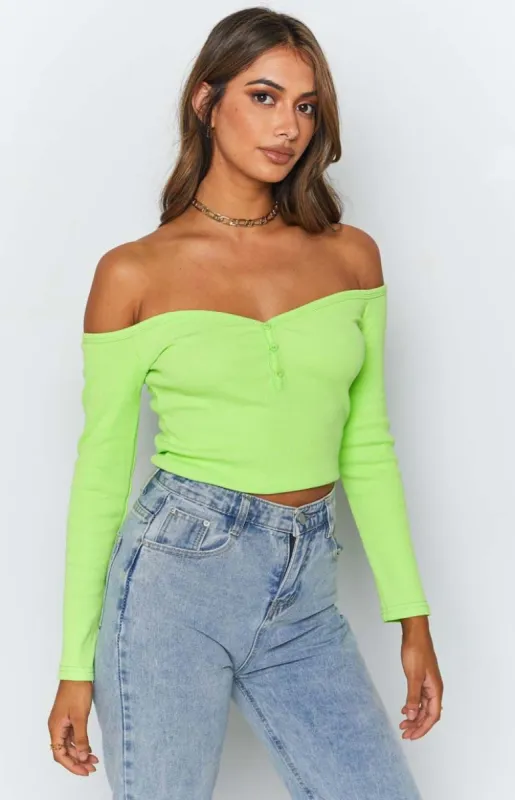 Serya Drop Shoulder Top Green sold by Beginning Boutique