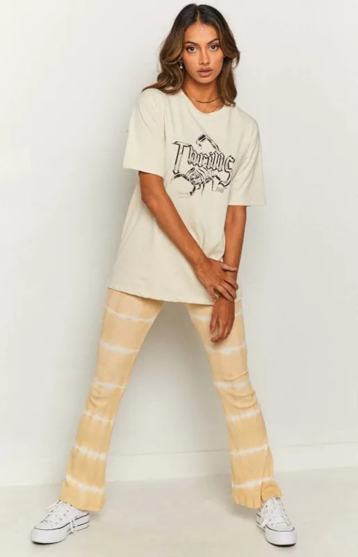 Laroi Tye Dye Flare Pants Yellow made by Beginning Boutique