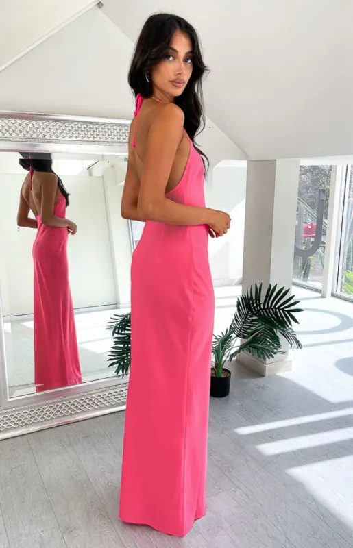 Skylina Pink Maxi Dress sold by Beginning Boutique