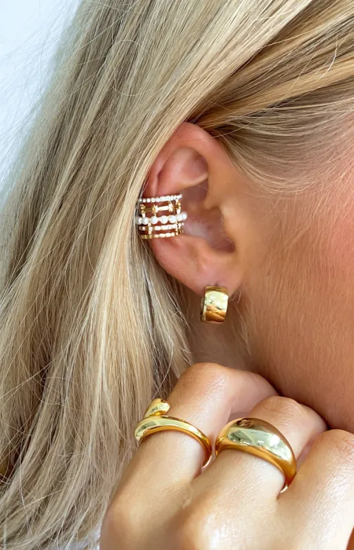 Eclat Galaxy CZ Ear Cuff Gold sold by Beginning Boutique