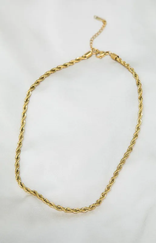 Florence Rope Chain Gold Necklace sold by Beginning Boutique