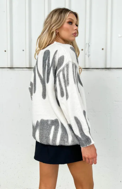 Clemence Oversized Knitted Sweater Cream sold by Beginning Boutique