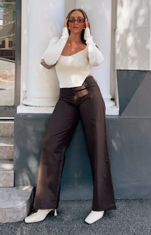 Maeve Chocolate Pants sold by Beginning Boutique