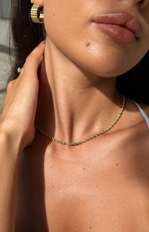 Hunter Rope Chain Gold Necklace sold by Beginning Boutique