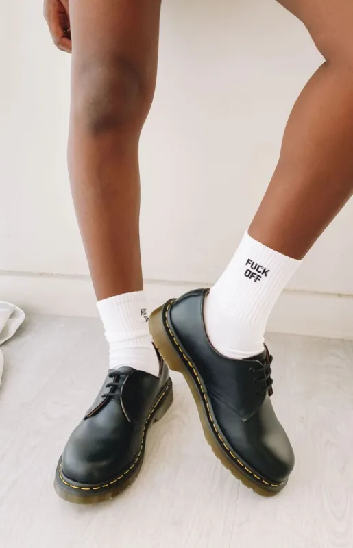 Dr. Martens DMC Black Smooth Leather Shoes sold by Beginning Boutique