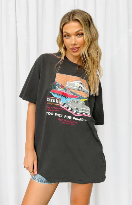 Thrills Speedsters Merch Tee - Merch Black sold by Beginning Boutique