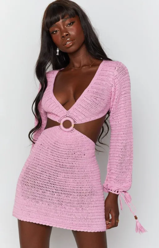 9.0 Swim Cleo Crochet Dress Pink sold by Beginning Boutique