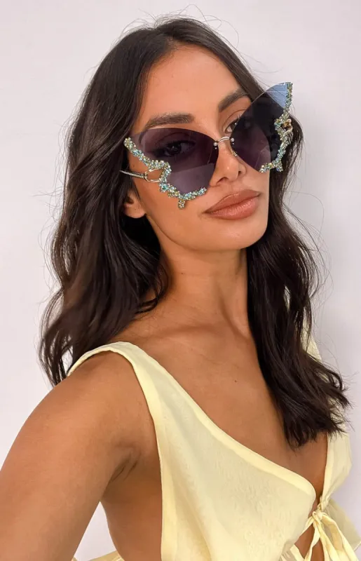 Bodhi Blue Butterfly Sunglasses sold by Beginning Boutique