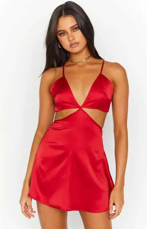 Fireworks Red Mini Dress sold by Beginning Boutique