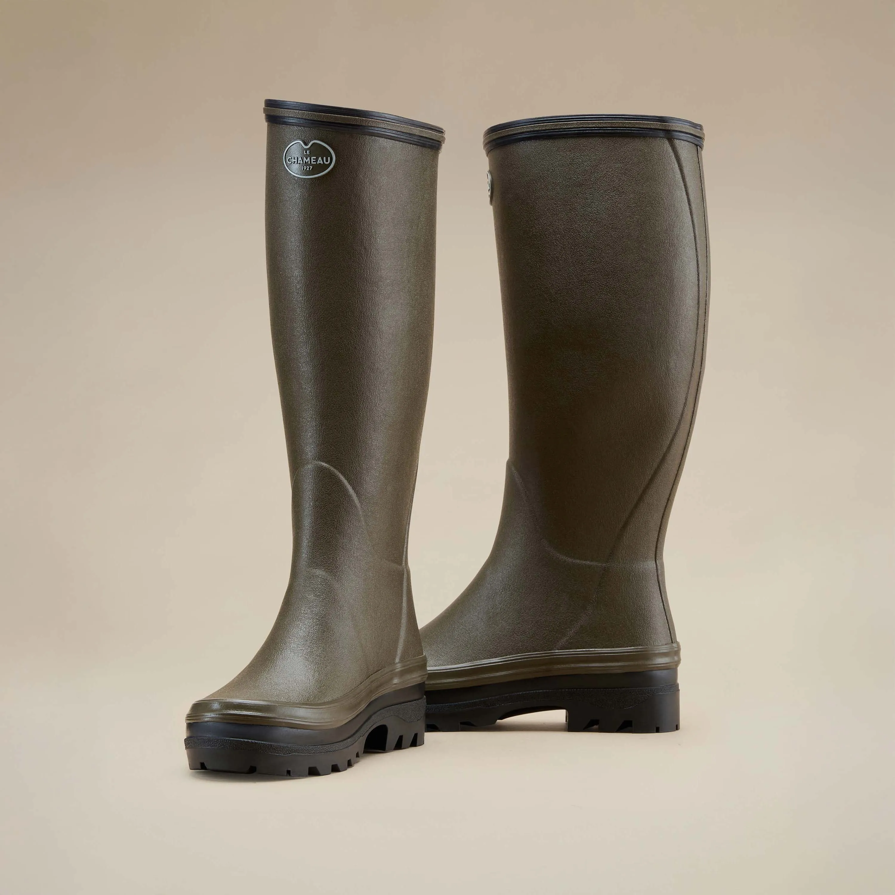 Women's Giverny Jersey Lined Wellington Boot - Chameau Green sold by Le Chameau product image thumbnail 5
