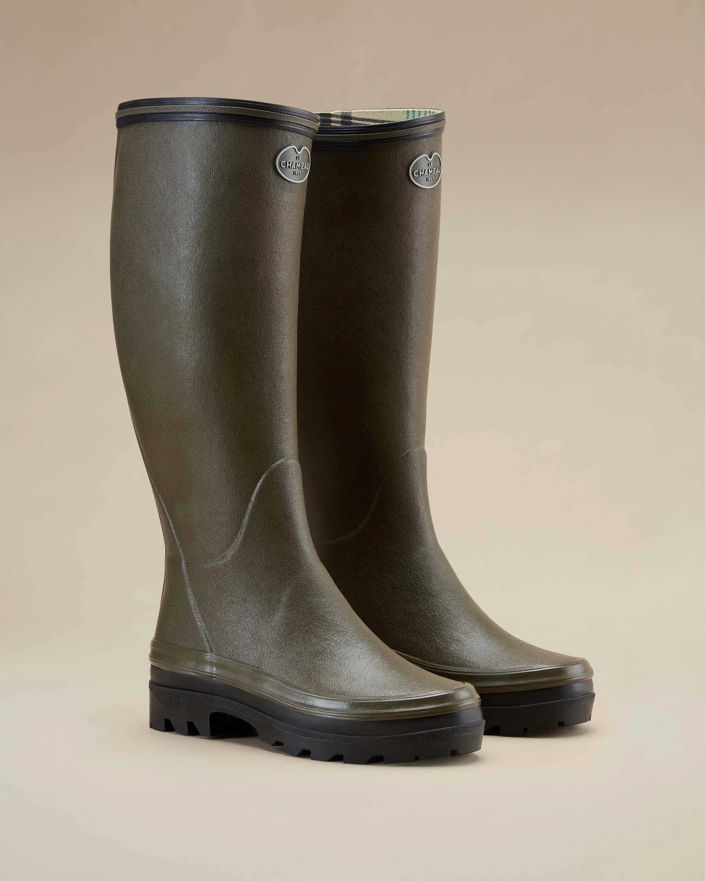 Women's Giverny Jersey Lined Wellington Boot - Chameau Green sold by Le Chameau product image thumbnail 2