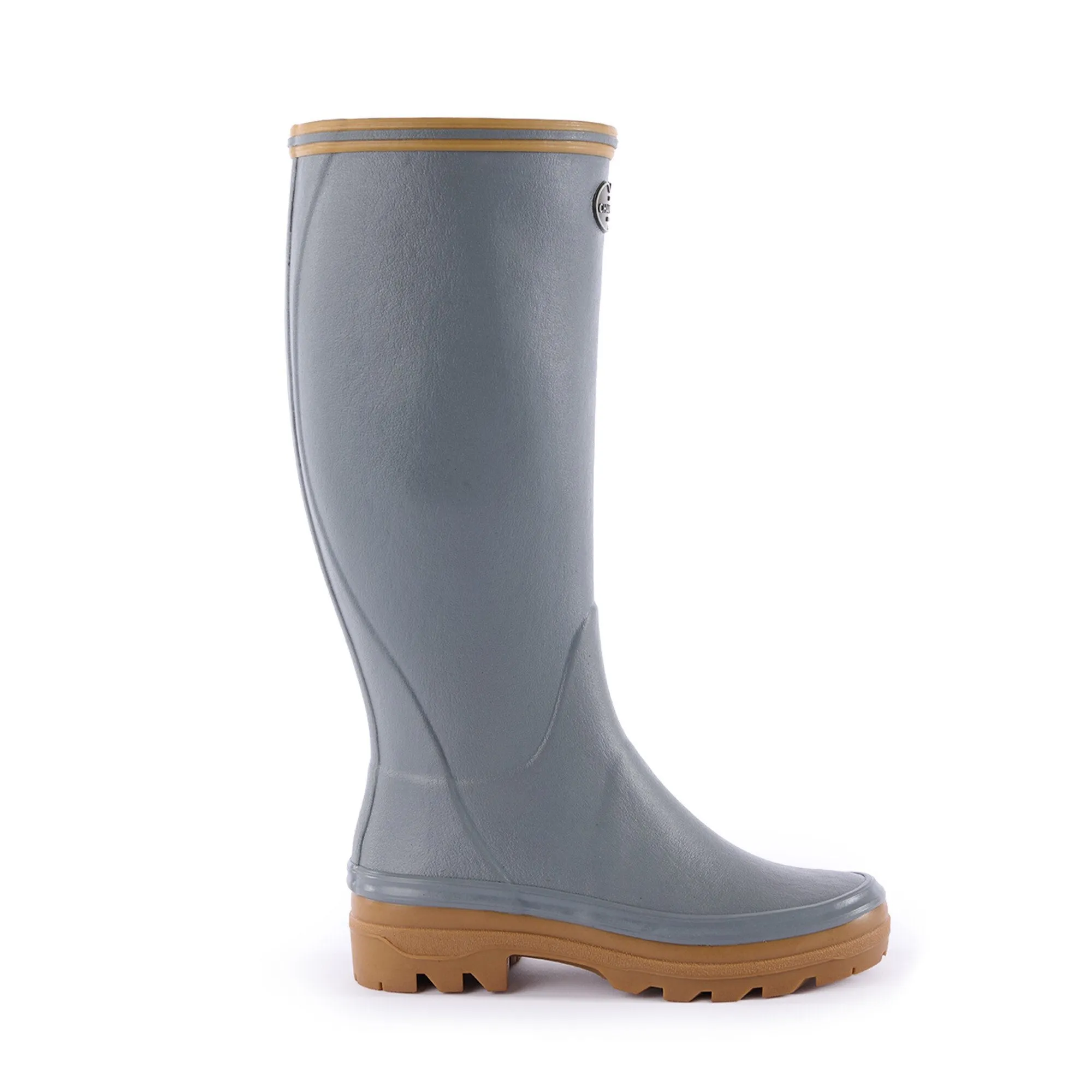 Women's Giverny Jersey Lined Wellington Boot - Grey sold by Le Chameau