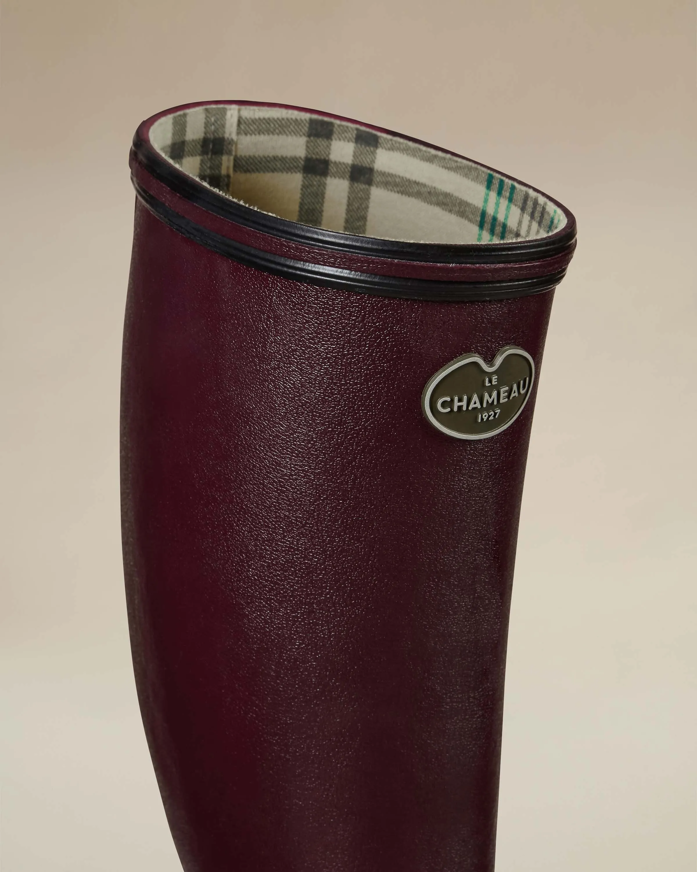 Women's Giverny Jersey Lined Wellington Boot - Cherry Red sold by Le Chameau product image thumbnail 4