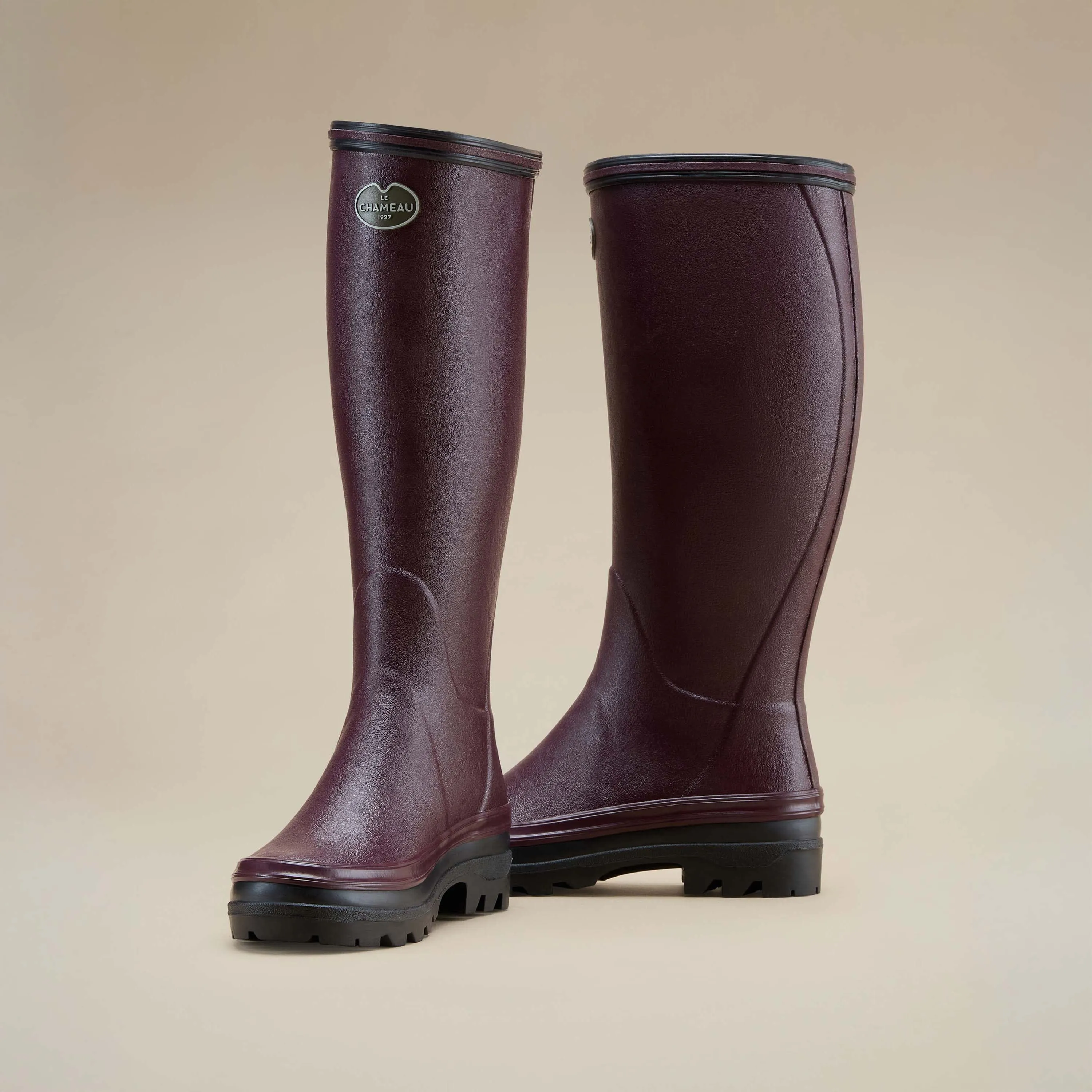 Women's Giverny Jersey Lined Wellington Boot - Cherry Red sold by Le Chameau product image thumbnail 5
