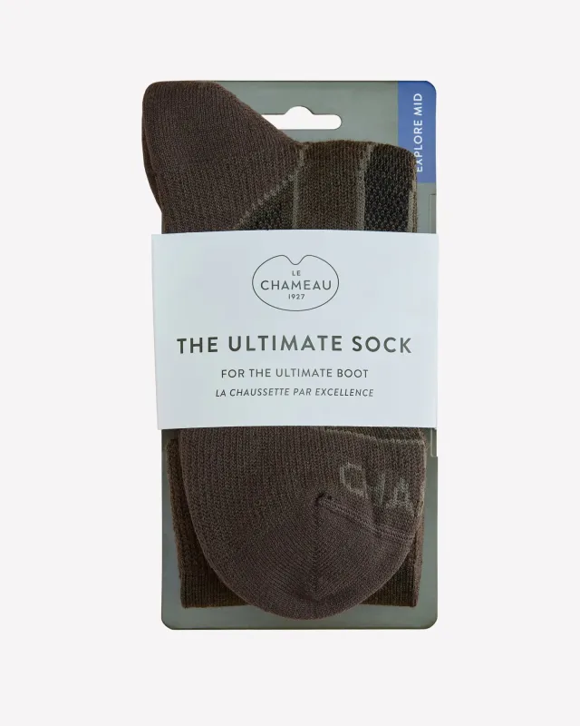 Explore Socks Mid - Chameau Green sold by Le Chameau