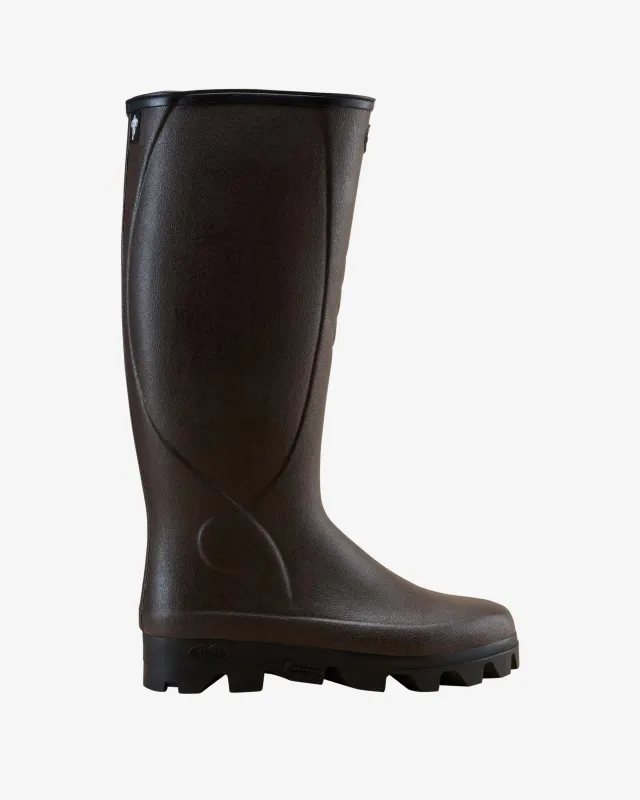 Men's Cérès Neoprene Lined Wellington Boot - Dark Brown sold by Le Chameau
