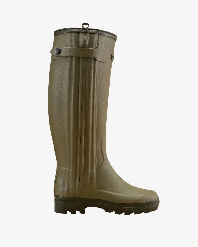 Women's Chasseur Neoprene Lined Wellington Boot - Iconic Green sold by Le Chameau
