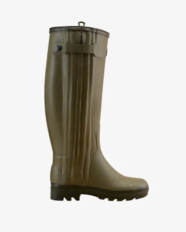 Women's Chasseur Leather Lined Wellington Boot - Iconic Green sold by Le Chameau