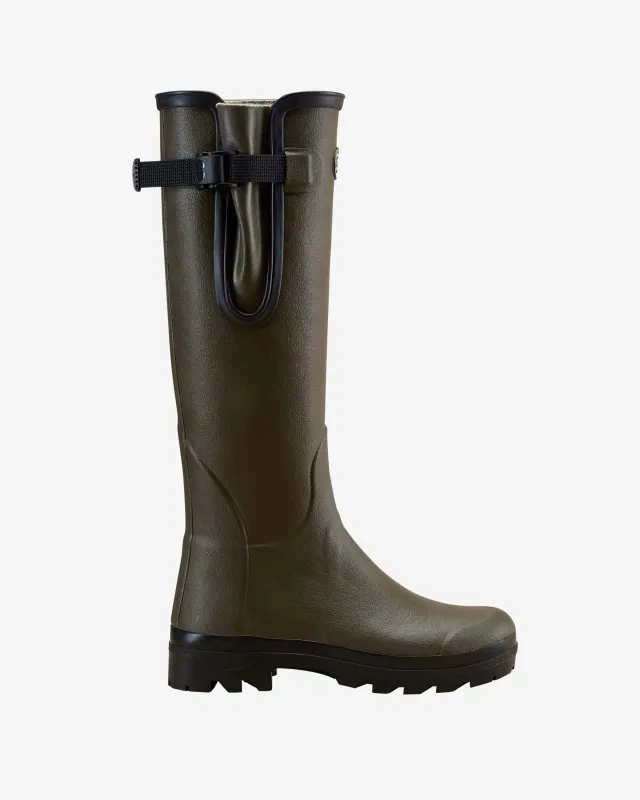 Women's Vierzon Jersey Lined Wellington Boot - Chameau Green sold by Le Chameau