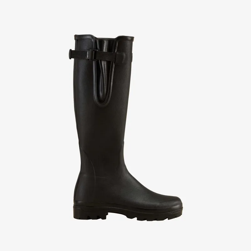Women's Vierzon Jersey Lined Wellington Boot - Black sold by Le Chameau