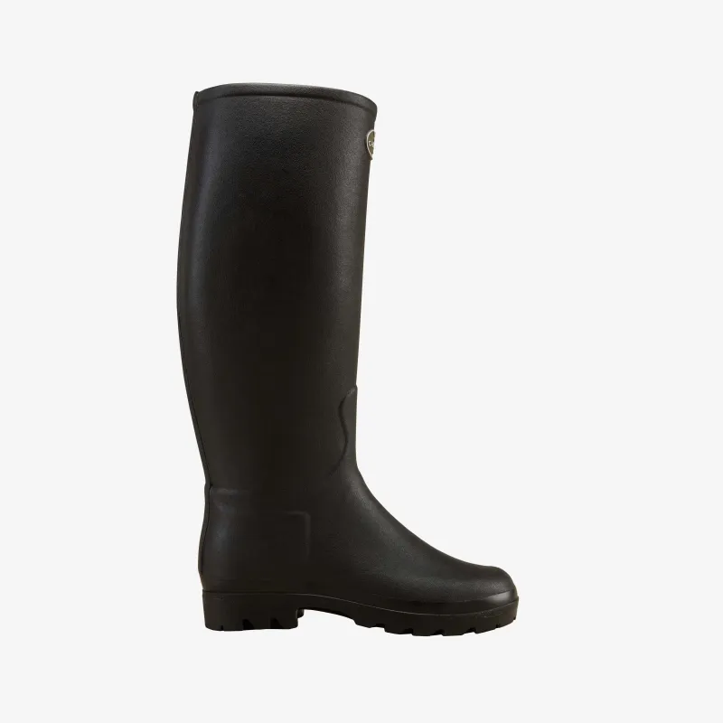 Women's Saint Hubert Leather Lined Wellington Boot - Black sold by Le Chameau