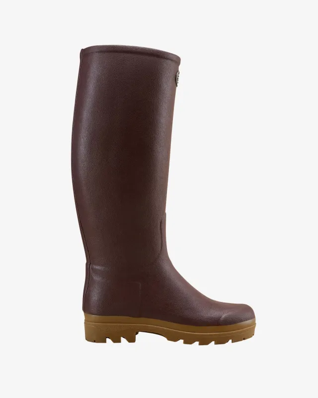 Women's Saint Hubert Leather Lined Wellington Boot - Brown sold by Le Chameau