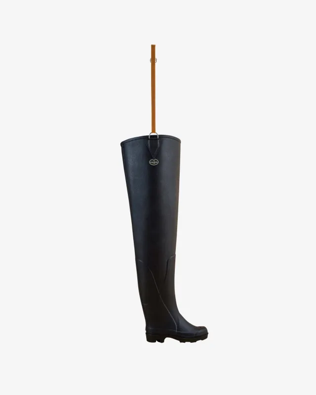Women's Océane Ponti Lined Thigh Boot - Black made by Le Chameau