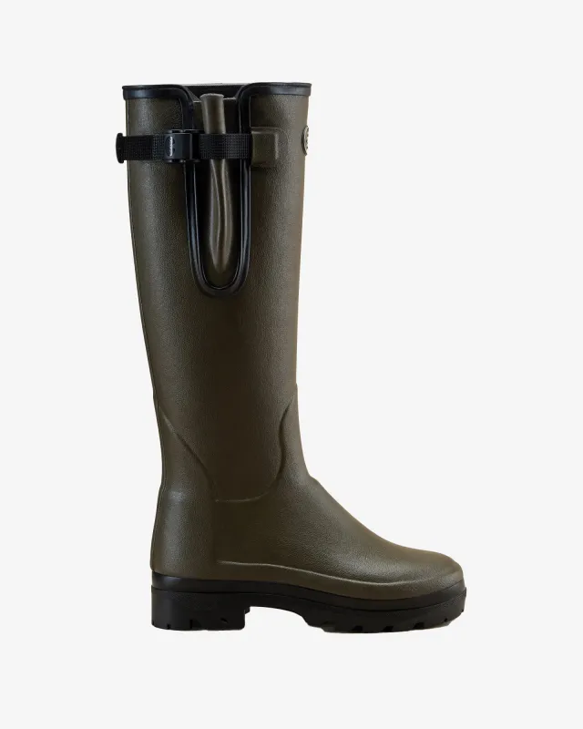 Women's Vierzonord Neoprene Lined Wellington Boot - Chameau Green sold by Le Chameau