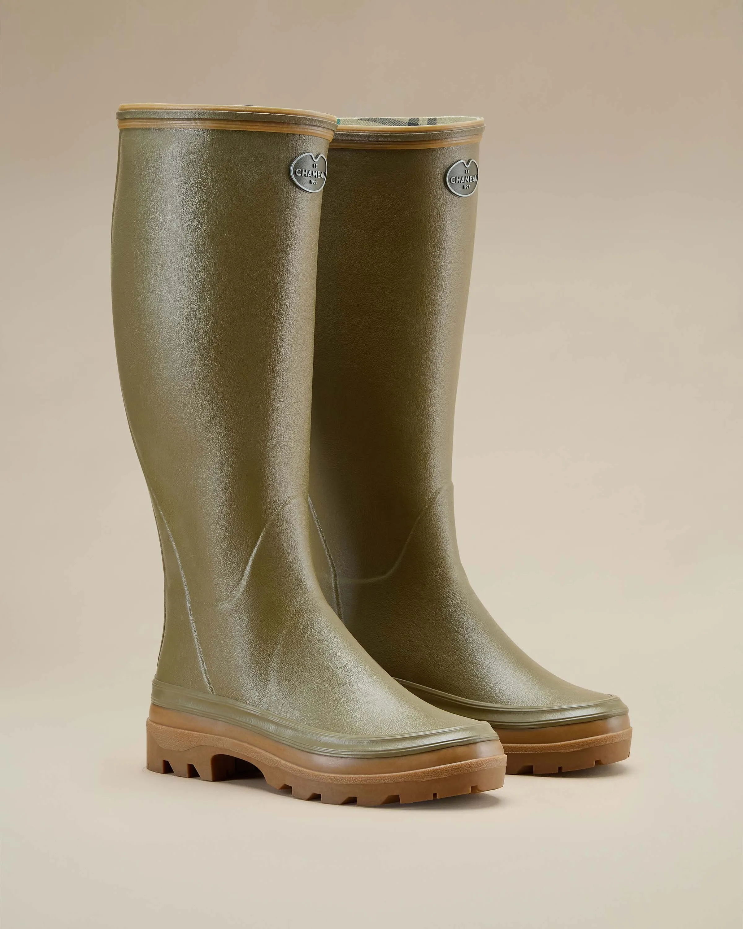 Women's Giverny Jersey Lined Wellington Boot - Iconic Green sold by Le Chameau product image thumbnail 2