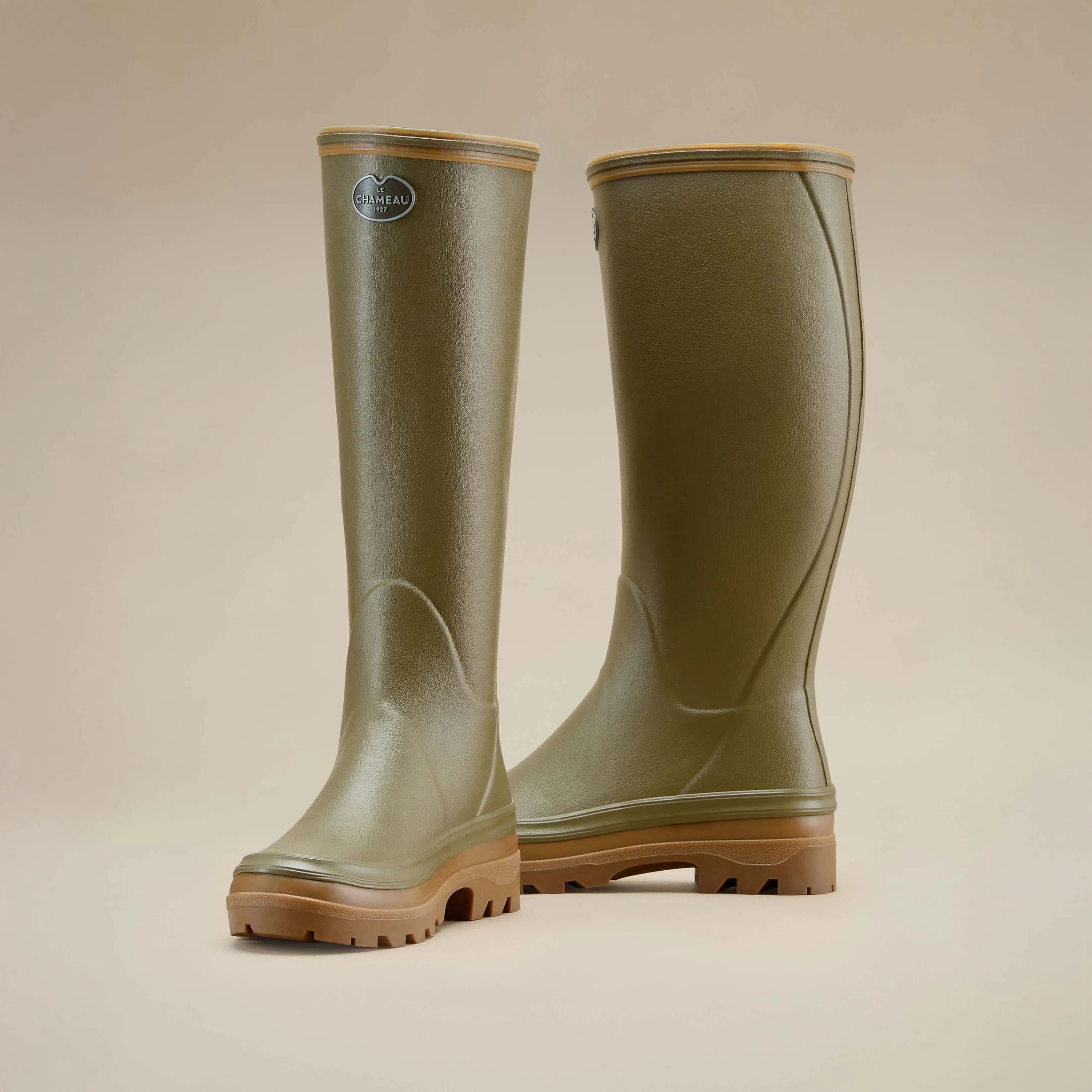 Women's Giverny Jersey Lined Wellington Boot - Iconic Green sold by Le Chameau product image thumbnail 5