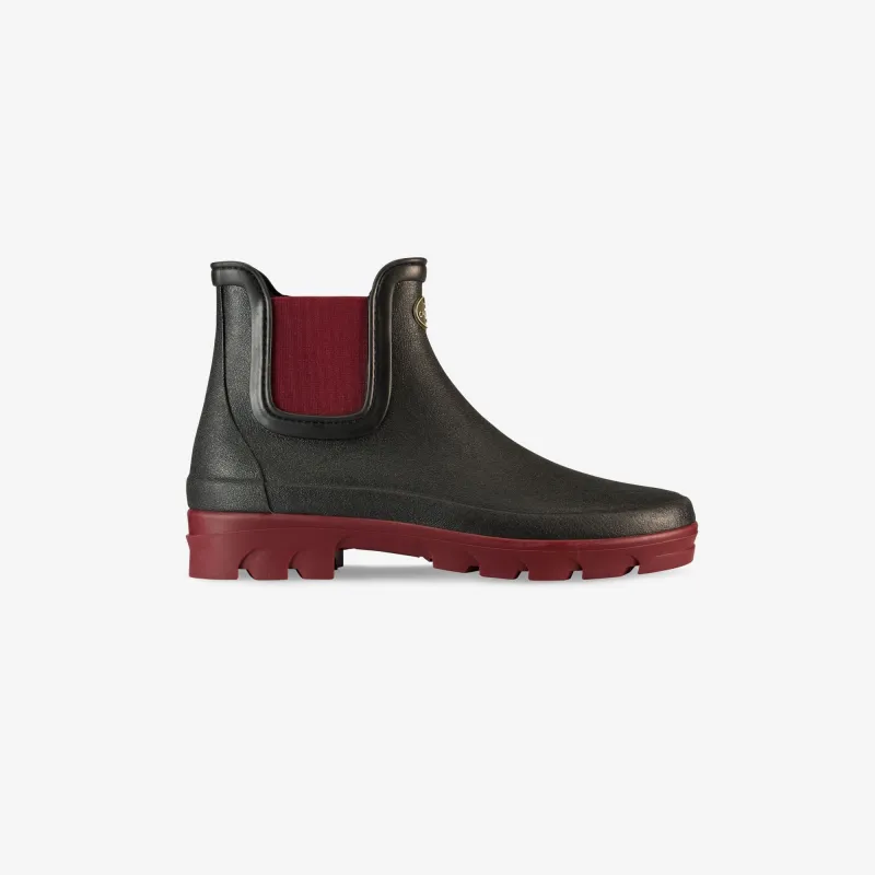 Women's Nomade Jersey Lined Chelsea Boot - Black Cherry made by Le Chameau