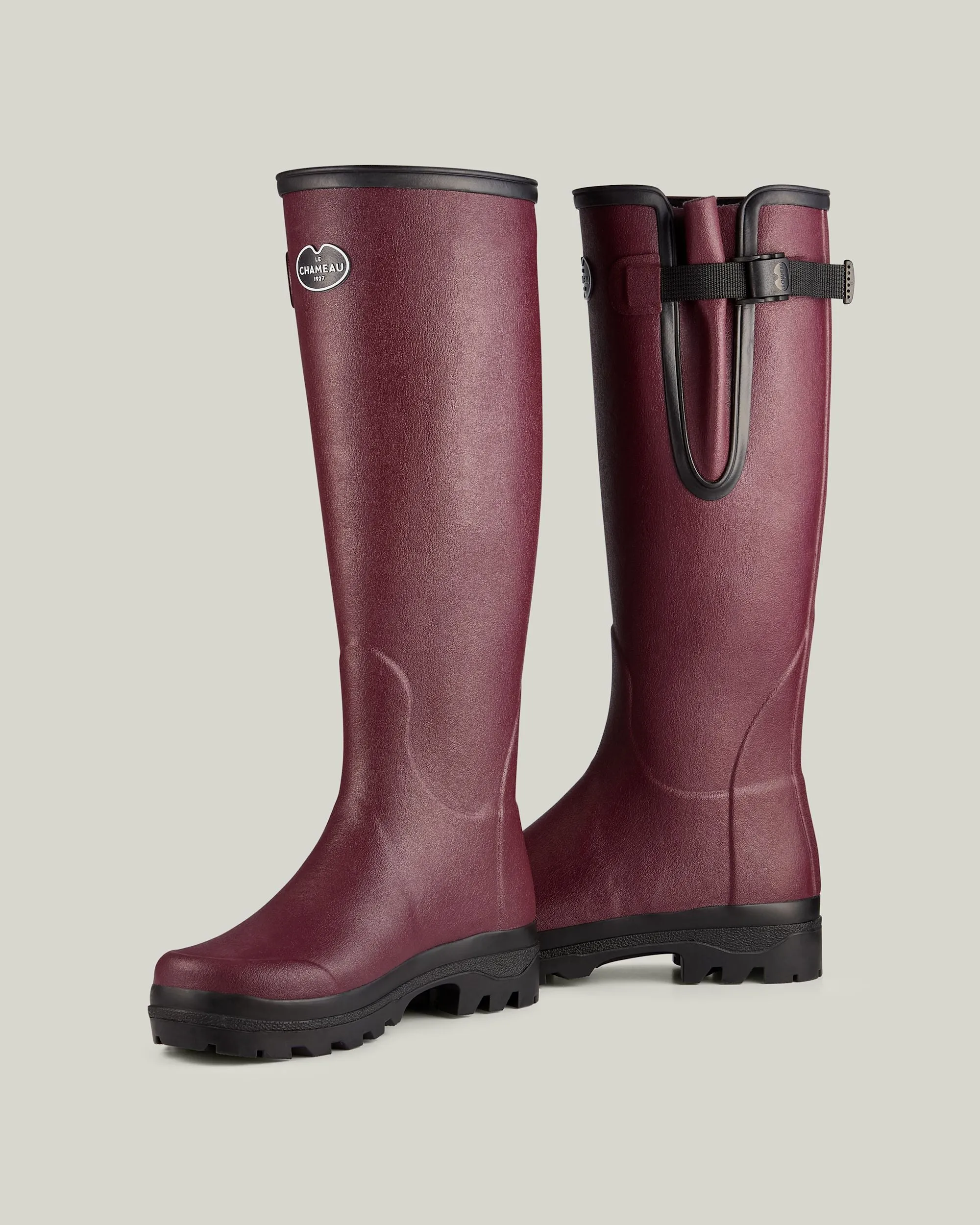 Women's Vierzon Jersey Lined Wellington Boot - Oxblood sold by Le Chameau product image thumbnail 2