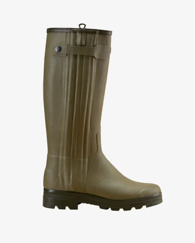 Men's Chasseur Leather Lined Wellington Boot - Iconic Green sold by Le Chameau