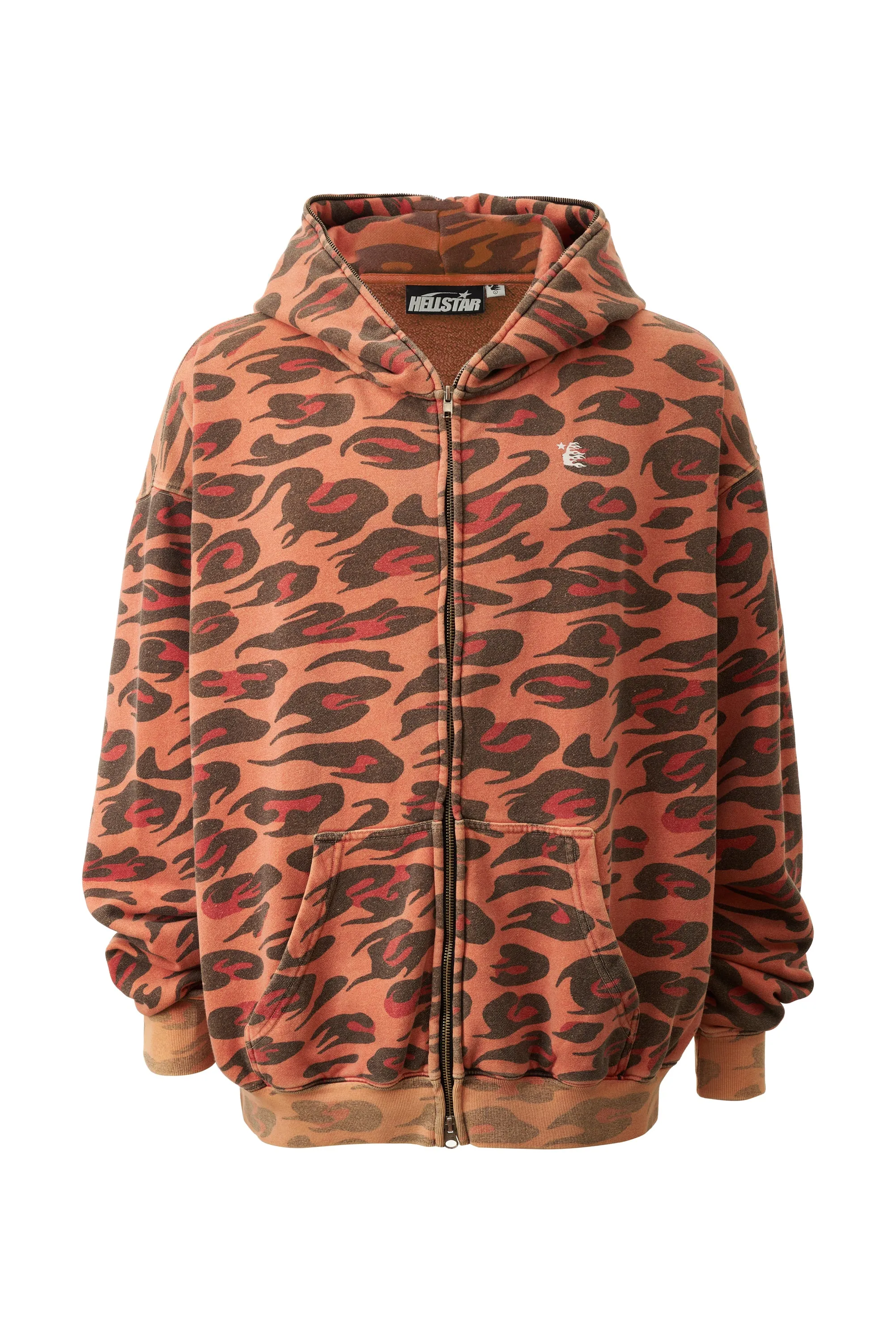 Sunfaded Cheetah Zip-Up sold by Hellstar