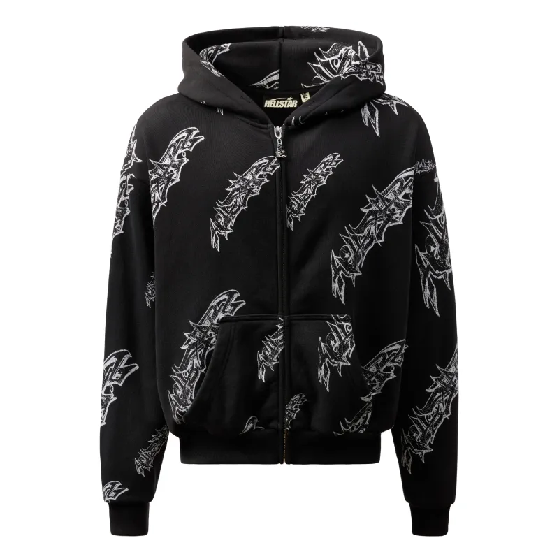 Graffiti Zip-Up (Black) made by Hellstar