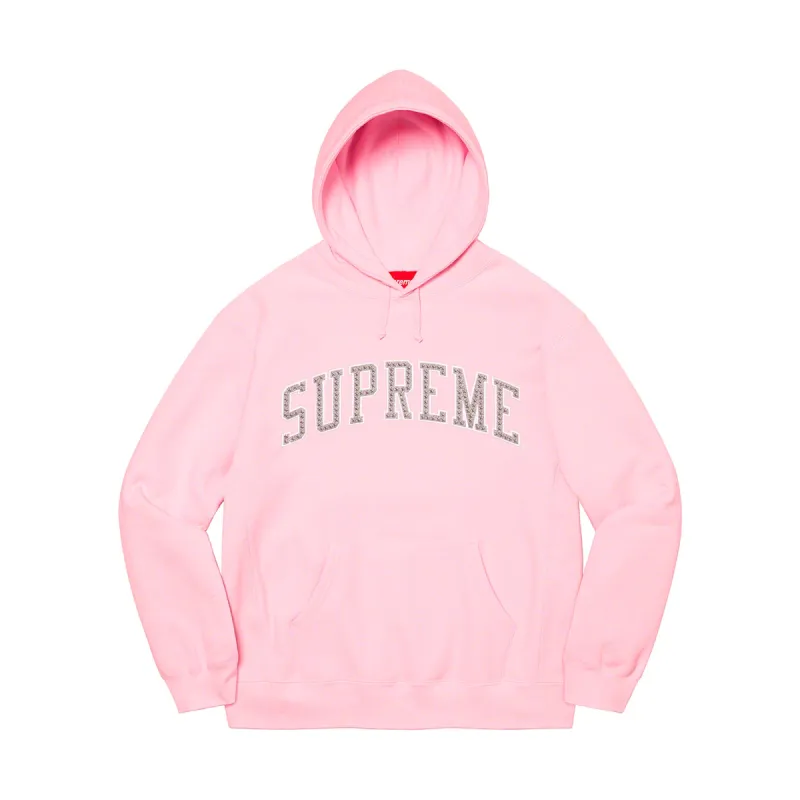 Supreme Stars Arc Hooded Sweatshirt Light Pink sold by PLUS