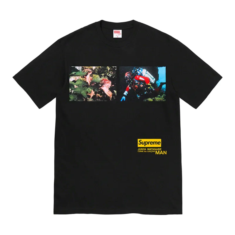 Supreme Junya Watanbe CDG Nature Tee Black sold by PLUS