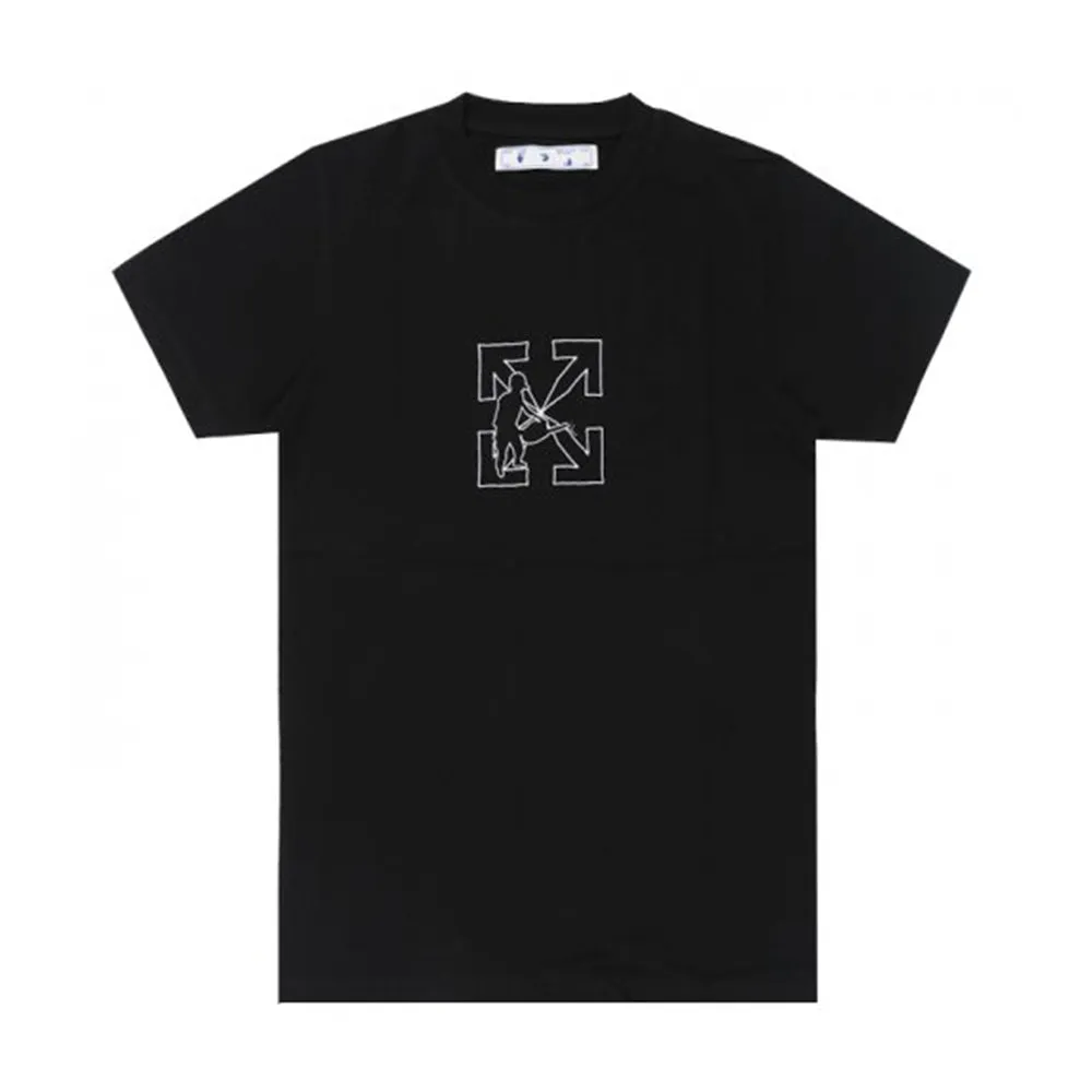 Off-White OW Logo Workers S/S Slim Tee Black/White sold by PLUS